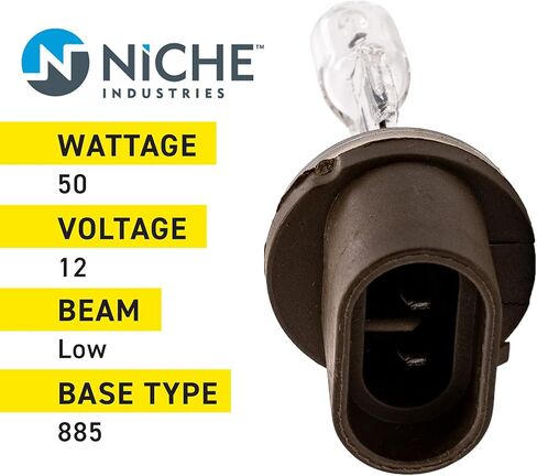 NICHE 885 Headlight Bulb for 1998-2008 Arctic Cat Mountain Cat Bearcat Pantera Panther ZL 0609-252 in Saudi Arabia