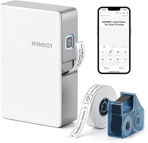 NIIMBOT N1 Label Maker for Color Printing, Bluetooth Thermal Transfer Label Printer, Mini Sticker Printer Easy for Home Office Small Business Identification and Organization in Saudi Arabia