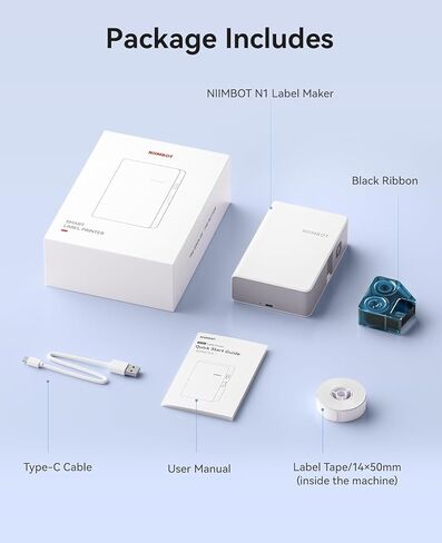 NIIMBOT N1 Label Maker for Color Printing, Bluetooth Thermal Transfer Label Printer, Mini Sticker Printer Easy for Home Office Small Business Identification and Organization in Saudi Arabia