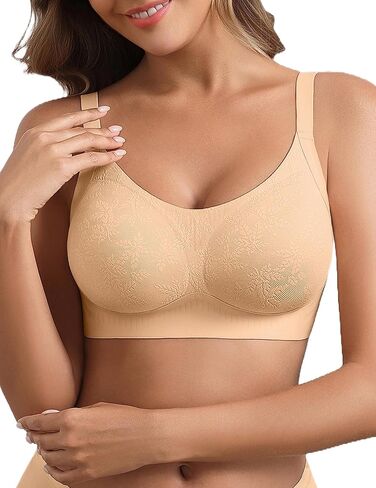 Avidlove حمالات الصدر للنساء بدون سلك دانتيل بدون خياطة Bralette جيلي حمالات صدر لاسلكية تغطية كاملة تي شيرت حمالات صدر يومية in Saudi Arabia