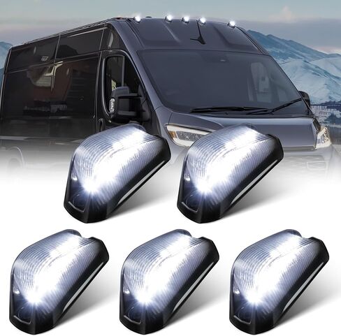 LED Cab Roof Marker Lights Top Clearance Light Assemblies Compatible with Dodge RAM ProMaster 1500/2500/3500 2014-2020 Top Roof Running Lamps in Kuwait