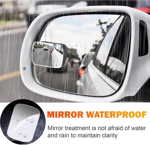 Blind Spot Mirrors, Rectangle 360°Convex Lens Frameless Adjustabe Rearview Blindspot Car Mirror, Automotive Exterior Accessories for Cars Suv Trucks in Saudi Arabia