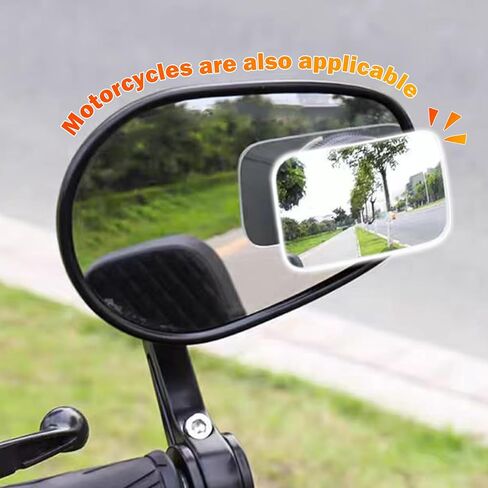 Blind Spot Mirrors, Rectangle 360°Convex Lens Frameless Adjustabe Rearview Blindspot Car Mirror, Automotive Exterior Accessories for Cars Suv Trucks in Saudi Arabia