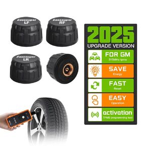 مستشعر TPMS خارجي 13598771، مستشعر نظام مراقبة الإطارات Easesuper 4 قطع لجي إم سي، بويك، هامر، كاديلاك، سوزوكي، بونتياك، ساتورن، شيفروليه، ساب استبدال #13598772، 13586335 in Kuwait