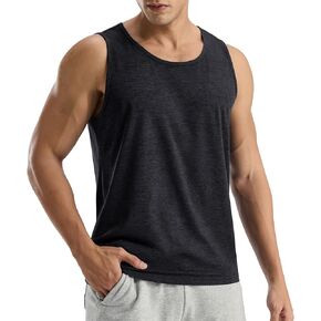 MIER Soft Tank Tops for Men, Dry Fit Sleeveless Workout Muscle T Shirts for Gym Athletic Running Bodybuilding, Ultra-Comfy in Saudi Arabia