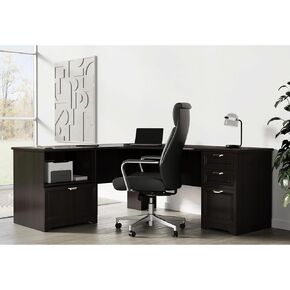 Realspace® Magellan Performance 71" W L-Shaped Corner Desk, Espresso in Kuwait