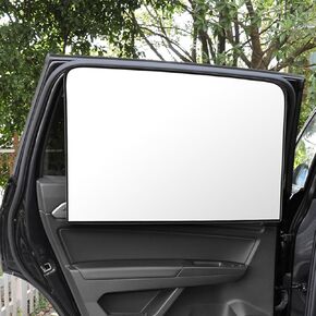 2 Pcs Car Side Window Sun Shades Magnet Adhesive Curtains Car Blackout Curtains for Heat and UV Rays Protection(Black, Back Window) in Saudi Arabia