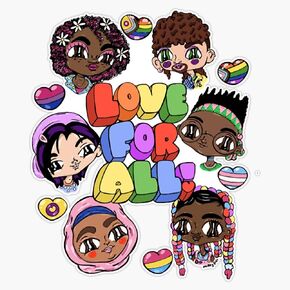 الحب للجميع! ملصق ممتص الصدمات من الفينيل مقاس 5 بوصات in Kuwait