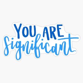 You are Significant Sticker Vinyl Decal Car Laptop Wall Window Bumper Sticker 5" in Kuwait