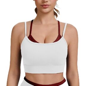 FITTOO Sports Bra for Women High Support Adjustable Straps Workout Sports Bras Strappy Back Removed Pads Workour Yoga Top in Kuwait