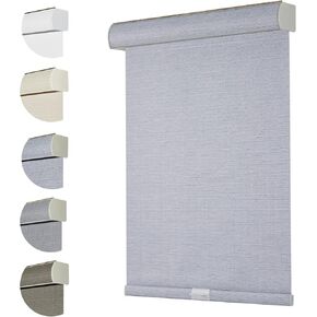 Persilux Custom Size Cordless 100% Blackout Roller Shades for Window Blinds, Free-Stop UV Protection Thermal Insulated Roller Blinds for Windows Shades for Home Door Office Bedroom Patios Bluish Grey in Kuwait