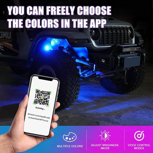 طقم بطانات الحاجز الداخلي الأمامي والخلفي مع ضوء نيون LED لـ 2018-2024 جيب رانجلر JL JLU 2/4 أبواب بشعار خمس نجوم in Kuwait