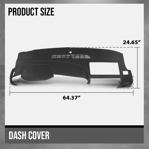 G-PLUS TPE Dash Cover Dashboard Compatible with Chevy Silverado 2007-2013 (LS, LT, Work Truck ONLY), Fit GMC Sierra 2007-2013 (SL, SLE, or Work Truck ONLY), Fit Dual Glovebox Style Dashes Only Black in Saudi Arabia