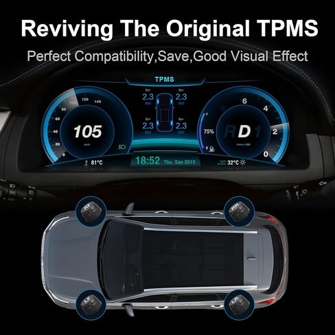 مستشعر TPMS خارجي 13598771، مستشعر نظام مراقبة الإطارات Easesuper 4 قطع لجي إم سي، بويك، هامر، كاديلاك، سوزوكي، بونتياك، ساتورن، شيفروليه، ساب استبدال #13598772، 13586335 in Kuwait