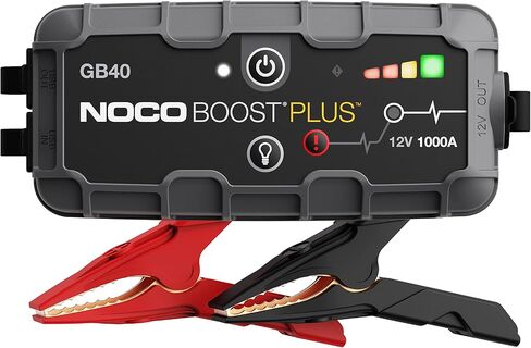 NOCO Boost GB40: 1000A UltraSafe Jump Starter - حزمة معززة لبطارية ليثيوم 12 فولت، صندوق القفز المحمول، بنك الطاقة وكابلات التوصيل - لمحركات الغاز 6.0 لتر والديزل 3.0 لتر (متجددة) in Saudi Arabia