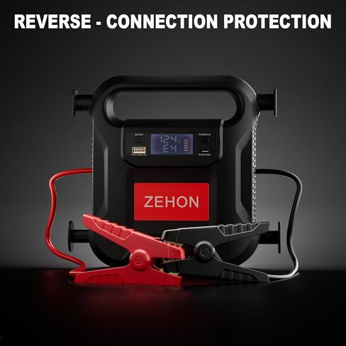 12 فولت صناعي فائق السرعة عكسي 1500 أمبير 24000 مللي أمبير، بطارية السيارة، بنك الطاقة مع USB وإضاءة LED، صندوق القفز المحمول فائق الأمان للاستخدام في حالات الطوارئ لمحركات الغاز 8.0 لتر/الديزل 12 لتر in Kuwait