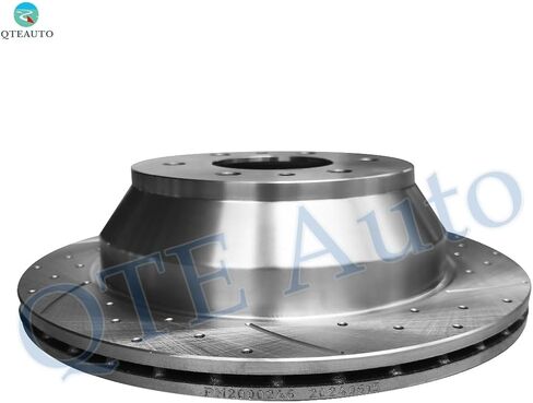 PM Auto Front 303mm Drilled Slotted Brake Disc Rotors Compatible With 2000-2005 Buick Lesabre in Saudi Arabia