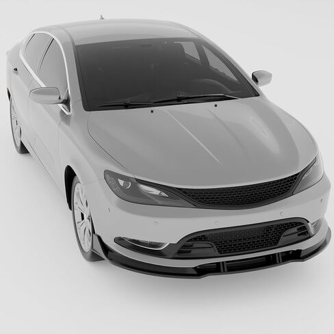 مصد الشفة الأمامي متوافق مع ملحقات Chrysler 200 200C 200S 2015-2020 أسفل مجموعة هيكل جناح الذقن، إضافة إلى مادة ABS باللون الأسود اللامع in Saudi Arabia