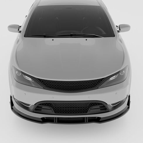 مصد الشفة الأمامي متوافق مع ملحقات Chrysler 200 200C 200S 2015-2020 أسفل مجموعة هيكل جناح الذقن، إضافة إلى مادة ABS باللون الأسود اللامع in Saudi Arabia