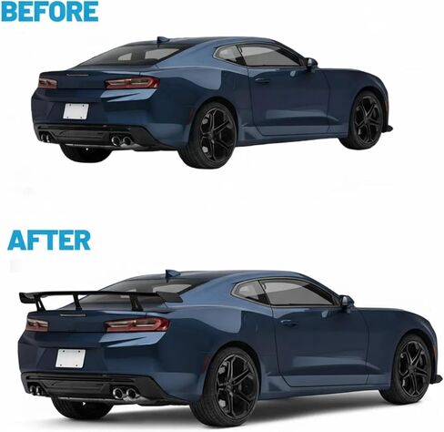 جناح سبويلر خلفي متوافق مع 2016-2024 Camaro SS RS LT ZL جميع الموديلات ZL1 1LE Style Rear Trunk Spoiler Wing Car Spoiler Wing بدون كاميرا الرؤية الخلفية باللون الأسود اللامع in Kuwait