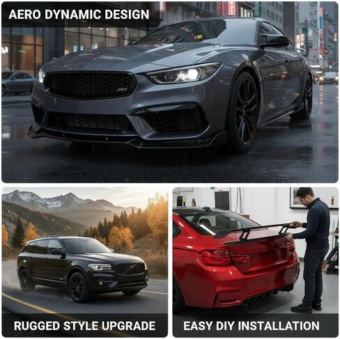 جناح سبويلر خلفي متوافق مع 2016-2024 Camaro SS RS LT ZL جميع الموديلات ZL1 1LE Style Rear Trunk Spoiler Wing Car Spoiler Wing بدون كاميرا الرؤية الخلفية باللون الأسود اللامع in Kuwait