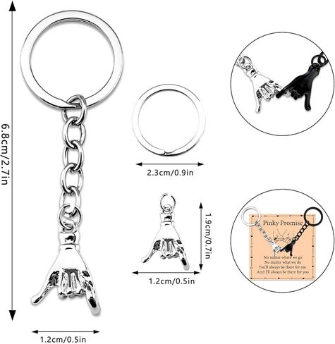 Pinky Promise Keychain مطابقة سلاسل المفاتيح للأزواج هدايا علاقات المسافات الطويلة له الذكرى السنوية لأعياد الميلاد وعيد الميلاد وعيد الحب لصديقها وصديقتها للأزواج in Saudi Arabia