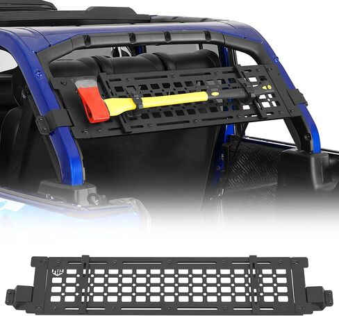Hooke Road JL Overhead MOLLE Panel Roll Bar رف تخزين لـ 2018-2026 Jeep Wrangler JLU 4 أبواب، منظم حمولة صندوق السيارة الخلفي in Saudi Arabia