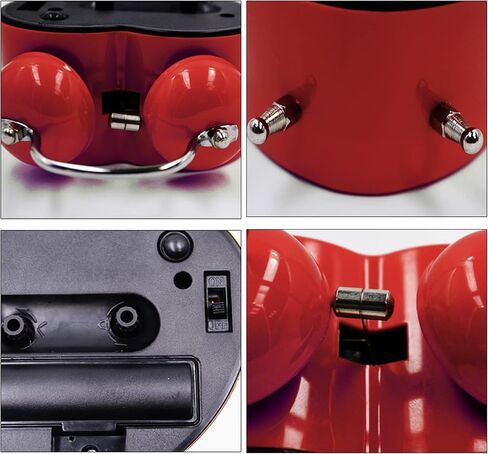 ساعة منبه بجرس مزدوج 3 بوصات صامتة تناظرية كوارتز ليلاً (شكل قلب أحمر) in Kuwait