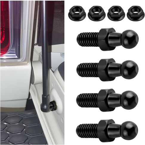 4PCS 10mm Ball Stud Kit Includes Nuts,5/16-18 Thread x 3/5" Long Shank Ball Stud for Car Gas Strut,Professional Lift Support Strut/Gas Spring Struts Balls Studs Car Accessories in Saudi Arabia