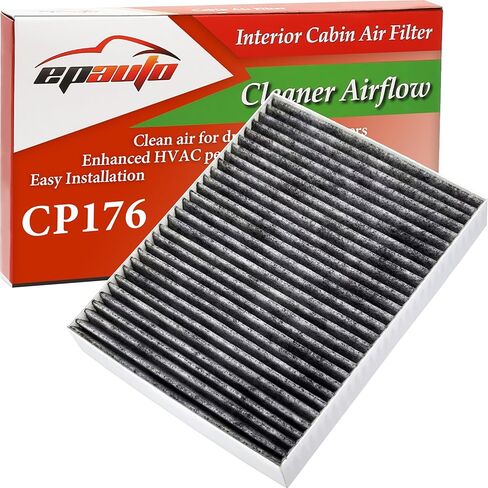 EPAuto CP176 (CF11176) Cabin Air Filter with Activated Carbon, Compatible with Ford Explorer, Flex, Taurus, Police Interceptor, Responder Hybrid, Lincoln MKS, MKT - Fits Select Models 2009-2020 in Saudi Arabia
