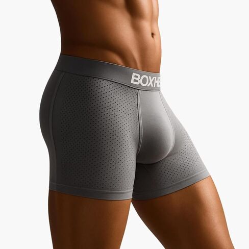 BOXHERO Ultra-Soft Boxer Briefs for Men – 10-Pack Breathable Men's Underwear – Anti-Chafing, Moisture-Wicking Boxers in Kuwait