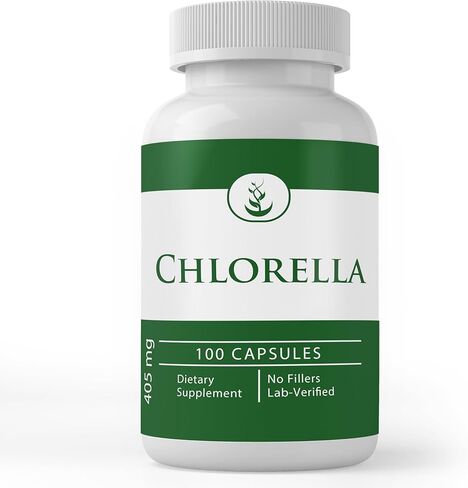 Pure Original Ingredients Chlorella, (100 Capsules) Always Pure, No Additives Or Fillers, Lab Verified in Saudi Arabia