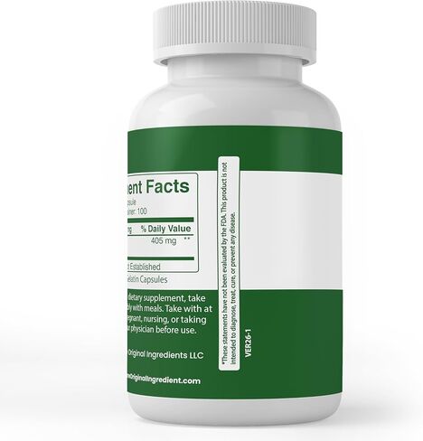 Pure Original Ingredients Chlorella, (100 Capsules) Always Pure, No Additives Or Fillers, Lab Verified in Saudi Arabia