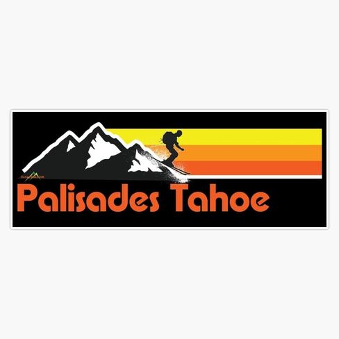 Palisades Tahoe USA Ski Skiing California 03 Window Water Bottle Bumper Sticker Decal 5" in Saudi Arabia