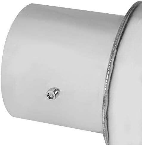 Spec-D Tuning 4 "طرف مستدير 2.5" مدخل كاتم صوت عادم تدفق حلزوني من الفولاذ المقاوم للصدأ مع كاتم صوت in Saudi Arabia