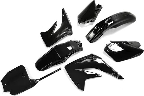 Plastic Kit Compatible with 2003-2007 Honda CR85R/CR85RB Expert, Black Body Fairing Set Front/Rear Fender Side Panels in Saudi Arabia