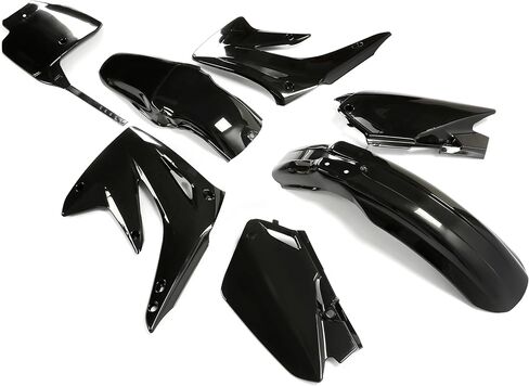 Plastic Kit Compatible with 2003-2007 Honda CR85R/CR85RB Expert, Black Body Fairing Set Front/Rear Fender Side Panels in Saudi Arabia