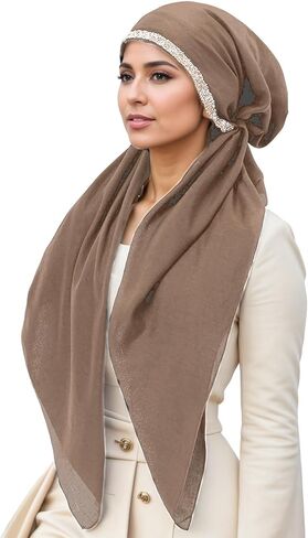 Hijab Scarf for Women, Muslim Head Scarf for Women, Instant Hijab, Muslim Wraps, Lightweight Stretchy Hijabs in Saudi Arabia