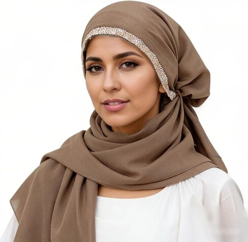 Hijab Scarf for Women, Muslim Head Scarf for Women, Instant Hijab, Muslim Wraps, Lightweight Stretchy Hijabs in Saudi Arabia