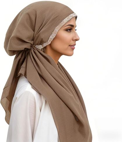 Hijab Scarf for Women, Muslim Head Scarf for Women, Instant Hijab, Muslim Wraps, Lightweight Stretchy Hijabs in Saudi Arabia
