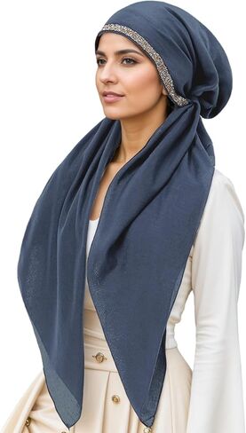 Hijab Scarf for Women, Muslim Head Scarf for Women, Instant Hijab, Muslim Wraps, Lightweight Stretchy Hijabs in Saudi Arabia