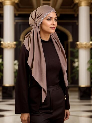 Hijab Scarf for Women, Muslim Head Scarf for Women, Instant Hijab, Muslim Wraps, Lightweight Stretchy Hijabs in Saudi Arabia