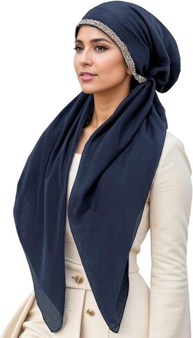 Hijab Scarf for Women, Muslim Head Scarf for Women, Instant Hijab, Muslim Wraps, Lightweight Stretchy Hijabs in Saudi Arabia
