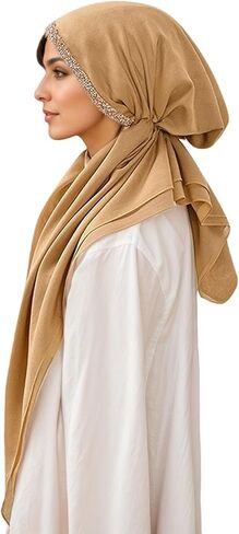 Hijab Scarf for Women, Muslim Head Scarf for Women, Instant Hijab, Muslim Wraps, Lightweight Stretchy Hijabs in Saudi Arabia