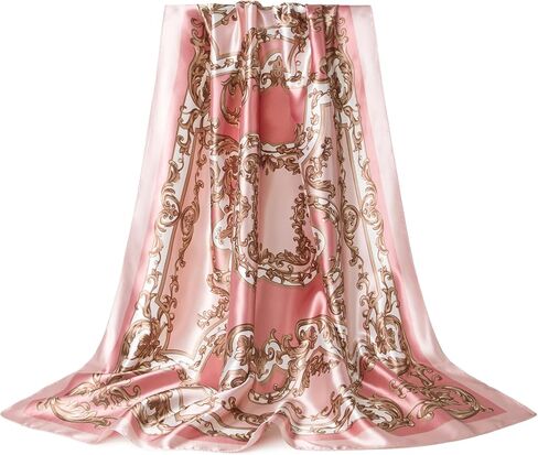 Silk-Feel 35x35 Satin Hair Scarf | Multi-Way Head Wrap for Sleep, Style & Hijab | Gift-Ready Fashion Scarf for Women in Kuwait