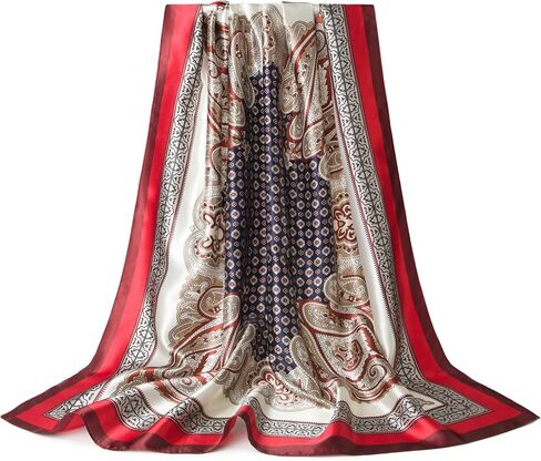 وشاح شعر من الساتان بملمس الحرير مقاس 35x35 | غطاء رأس متعدد الاتجاهات للنوم والأناقة والحجاب | وشاح عصري جاهز للهدايا للنساء in Kuwait