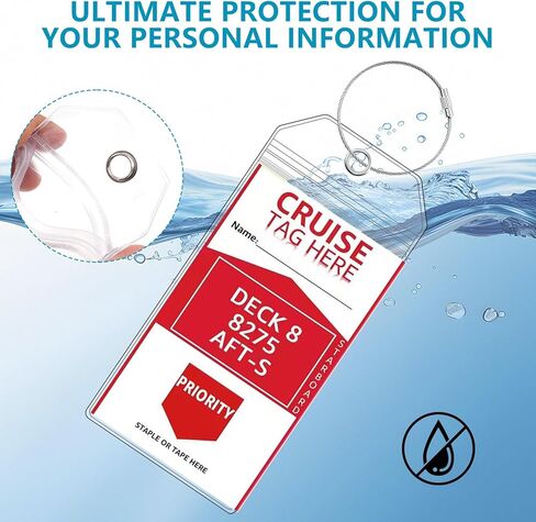6 Pack Luggage Tags Travel Essentials & Cruise Essentials, Cruise Luggage Tag Holder, for NCL, Princess, Carnival, Royal Caribbean & Celebrity Cruise Ships in Saudi Arabia