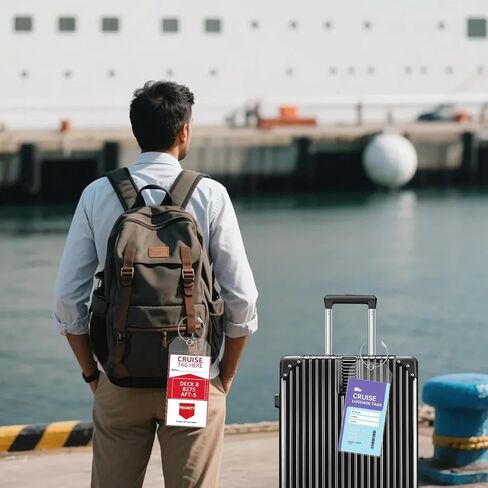 6 Pack Luggage Tags Travel Essentials & Cruise Essentials, Cruise Luggage Tag Holder, for NCL, Princess, Carnival, Royal Caribbean & Celebrity Cruise Ships in Saudi Arabia