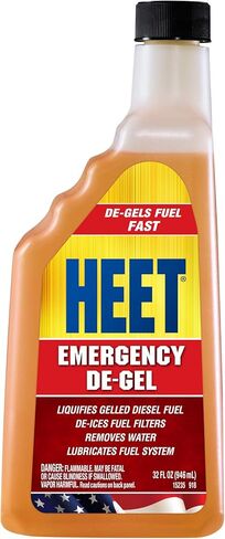 Heet Emergency De-Gel - إزالة الهلام من الوقود بسرعة - تسييل وقود الديزل المتبلور - إزالة الماء - تشحيم نظام الوقود - إزالة الجليد من فلاتر الوقود، 32 أونصة سائلة. أوقية. (15235) in Saudi Arabia