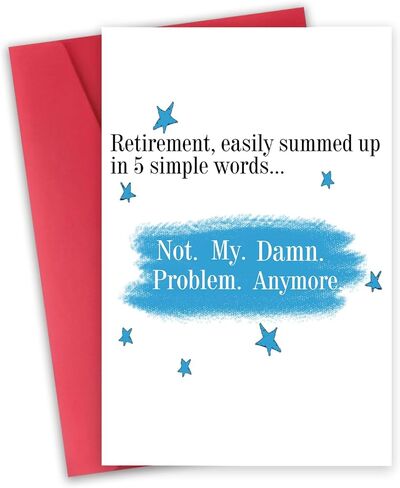 Funny Retirement Card Gift for Him Her,Happy Retirement Gifts for Women Men Retirement Gift Card Happy Monday in Kuwait